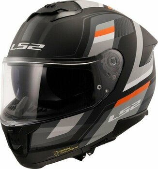 Ls2 Stream 2 Vıntage Mat Siyah-Gri-Beyaz-Kırmızı Kask - S