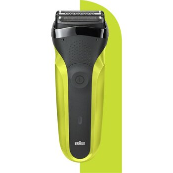 Braun 3 Serisi 300 VTGRN Siyah - Sarı Renkli Kuru Kullanım Kablosuz Tıraş Makinesi Folyo Başlık
