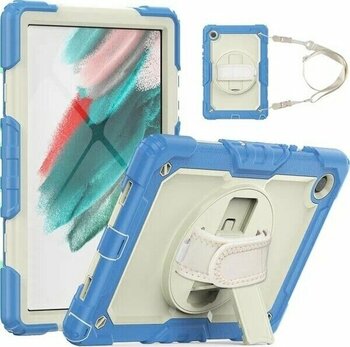 Samsung Galaxy Tab A8 Beige + Cyan Uyumlu Tablet Kılıfı