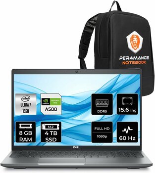 Dell Precision 3591 Ultra 7 155H 8GB 4TB SSD RTX A500/4GB 15.6" FHD FDOS Workstation & Per4 Çanta