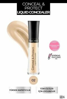 Note Cosmetics Conceal & Protect 02 Açık Bej Likit 4,5 ml Göz Altı Kapatıcısı