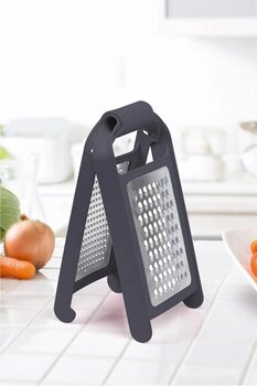 Mutfak Köşesi Katlanabilir Paslanmaz Çelik Rende - Çift Taraflı Rende Siyah