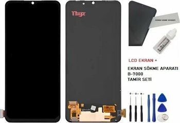 Oppo Reno 3 Uyumlu Lcd Ekran Dokunmatik Servis Orijinali Oled + B-7000 + Tamir Seti