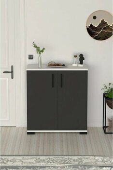 Athena Çok Amaçlı 2 Kapaklı ,kahve Köşesi,mutfak,banyo, Kiler Dolabı Antrasit Gri Antrasit