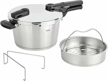 Fissler Vitaquick Black Siyah Çelik 4.5 Lt Düdüklü Tencere