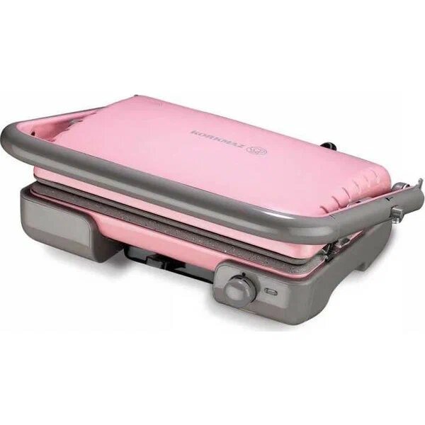 Korkmaz Tostella PembeGri Alüminyum Teflon Kaplı Var Tost Makinesi