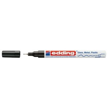 Edding 780 Markör Boya Kalemi 0.8 Mm Siyah Yuvarlak Uçlu (10 Lu Paket) - 0 - Siyah - tek