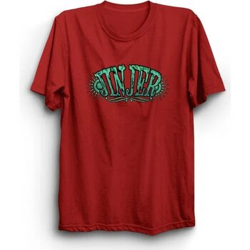 The Fame Jinjer, Green Logo, Rock Metal Müzik Grubu 2XL Kırmızı Kısa Kol Bisiklet Yaka Tişört