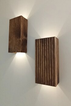 NONYA Ahşap Duvar Apliği Çift Yönlü Pilli Ledli (Güçlü Işık) Duvar Dekorasyonu