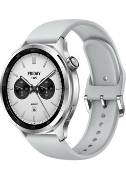 XiaomiWatch S4 Gümüş Akıllı Saat AMOLED Ekran Bluetooth Bağlantı ile Kalp Ritmi Takibi