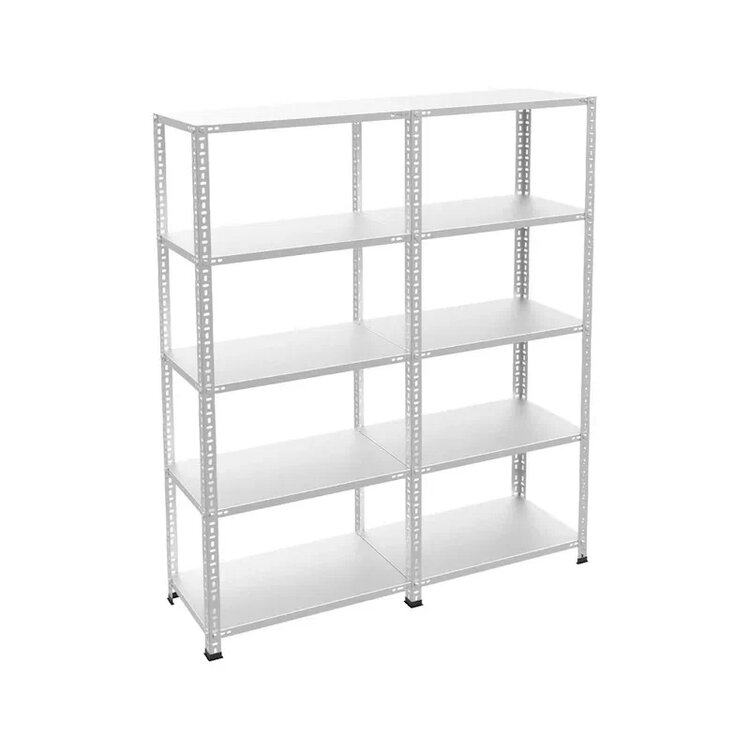 Rafburada 5 Katlı Duble Galvaniz Çelik Raf 59 x 75 cm Depo, Arşiv, Kiler, Dosya, Market Rafı