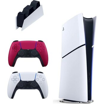 Sony Playstation 5 Slim Digital 825 GB + Şarj Istasyonu + 2. Kırmızı Dualsense Ithalatçı Garantili