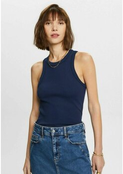 ActiwearKadın Fitilli Halter Yaka Örme Atlet T-Shirt