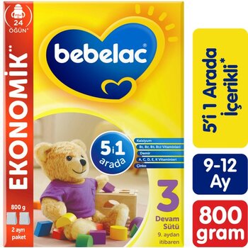Bebelac 3 Devam Sütü 9-12 Ay 800 Gr