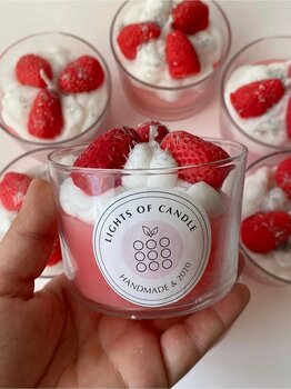 lıghts of candle handmade & 2020 Çilekli Cup Bardak Mum