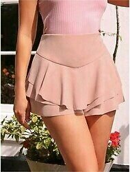 morche Kadın Kat Kat Fırfır Volanlı Ruffle Mini Şort Etek