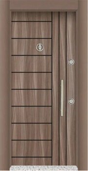 Mono Çelik Kapı MN-1806 Açık Kahverengi Çelik Kapı