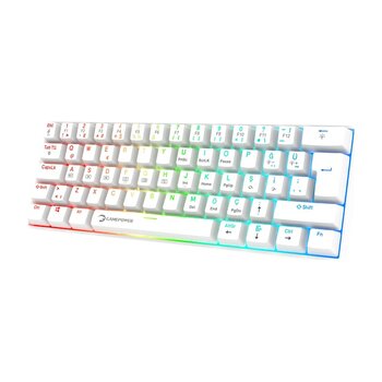 Gamepower Lyra Rgb 60m 62tuş Beyaz Mekanik Kablolu Blue Switch Ckckgmp0018 Çok Renkli