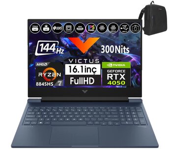 Hp Victus 16-S1023nt Amd Ryzen 7-8845hs Aı 32gb Ddr5 1tb Ssd 6gb/Rtx4050 Freedos 16.1" 144hz Fhd Taşınabilir Bilgisayar 99z795ea06+Weblegelsinçanta