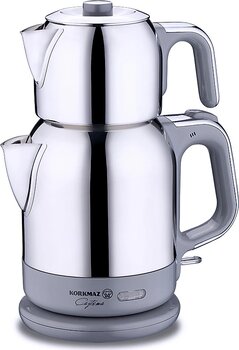 Korkmaz A331-10 Çaytema Inox Gri 1600 W Çelik Çay Makinesi