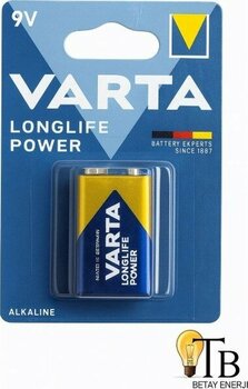 Varta 9V Longlife Power Alkalin Pil, - 2'li