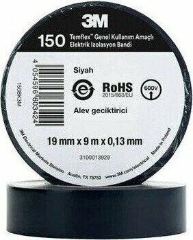 3m Elektrik Bantı Izole Bant -Siyah- 10 Adet