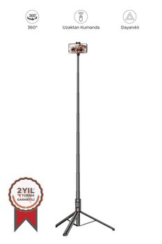 Torima Tripod Çok Amaçlı Kumandalı Selfie Çubuğu Siyah