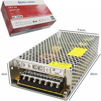 Wellpower WP-2405M Metal Kasa Adaptör 24 Volt 5 Amper