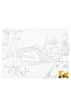 ST. PETERSBURG Sonnet Desenli Pres Tuval 30x40 cm Bridge DK13701-D