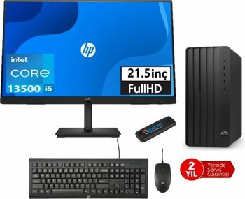 Hp 290 Pro G9 Intel Core I5 13500 16GB 256GB SSD Intel® UHD Graphics WINDOWS11HOME Masaüstübilgisayar Hp 21.5 Fhd Mon HP8T2W9ESWM17+WEBLEGELSINUSBB...
