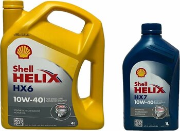 SHELL Helix HX6-HX7 10W-40 Sentetik Motor Yağı 4+1 Litre