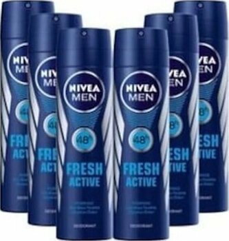 Nivea Men Fresh Active Erkek Sprey Deodorant 150 Ml X 6
