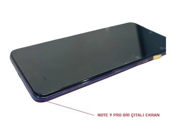 Xiaomi Redmi Note 9 Pro Lcd Ekran Dokunmatik Orijinal (Çıtalı Gri)