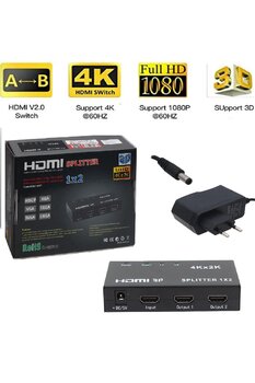 nelerbulurum 2 Port Çift Yönlü Hdmi Switch 4K-2K 1080P FULL HD Splitter Ekran Monitör Görüntü Çoğaltıcı
