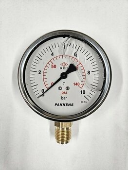 Çap 100 Alttan 10 Bar Gliserinli Manometre - Pakkens