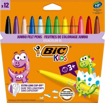 Bic Kids Visacolor Xl Ecolutions Colouring Jumbo Keçeli Kalem 12 Li Kampanyalı