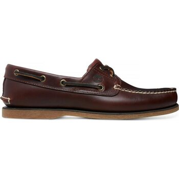 Timberland Classic Boat 2 Eye Erkek Trekking Ayakkabısı Bordo Deri Özellikli Dayanıklı - Kahverengi - 8,5