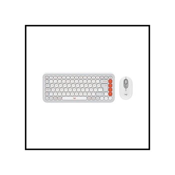 Teknoteg - Rsr - Logıtech Pop Icon Combo, Beyaz-turuncu, 920-013076, Kablosuz, Türkçe Q, Klavye Mous Diğer Çok Renkli