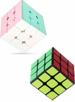Toyaş 2 Adet Speed Cupe Rubik Küp Zeka Küpü 3x3 Hız Küpü,fidget Oyuncak Seyahat Zeka Oyunu Pastel Renk ve Klasik - Renkli