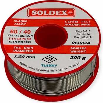 Soldex Lehim Teli - Sn60 Pb40 - 1mm - 200 gr