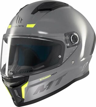 MT Helmets MT Stinger 2 FF126 Solid A12 Gloss Grey Full Face Motosiklet Kaskı