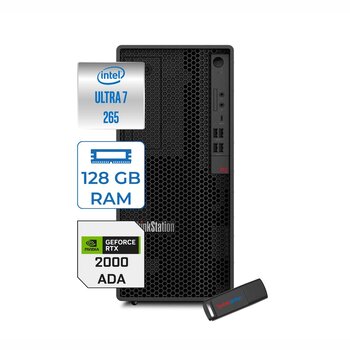 Lenovo Thinkstation P2 Tower Gen2 Intel Core Ultra 7 265 128gb 8tb Ssd 16gb/Rtx2000 500w Platinum Freedos Masaüsüt Iş Istasyonu 30jq0037trf57 + Zettausb