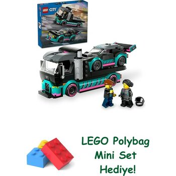 LEGO City Yarış Arabası ve Araba Taşıyıcı Kamyon 60406 + Polybag
