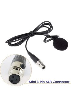 Mykablo 3 Pin Mini XLR Dişi Uçlu Yaka Mikrofonu 1.2 Metre