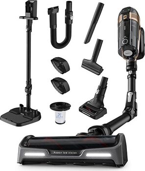Tefal Siyah X-Force Seri Flex Batarya Dijital Motor, 'in En Güçlü Şarjlı Dikey Süpürgesi, Lambader Hediye - Altın