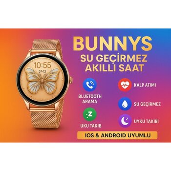 Honor X9C Uyumlu Bluetooth Aramalı Akıllı Saat – 1.43” Amoled, Suya Dayanıklı - 38 mm - Gold