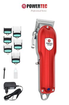 POWERTEC TR-4700 Saç ve Sakal Kesme Makinesi – Profesyonel Tıraş Makinesi, Sessiz Motor, Şarjlı Kullanım