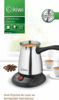 Kiwi Kcm Çelik Cezve Türk Kahve Makinesi Inox
