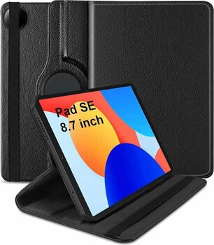 Xiaomi Redmi Pad Se 8.7 Inç ile Uyumlu Siyah 360° Dönebilen Standlı Tablet Kılıfı