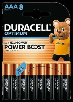 Duracell Optimum Powerboost AAA İnce Kalem Pil 8'li 3 ADET